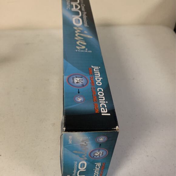 Conair Pro Nano Silver Ceramic Tools 1 1/4 - 1 1/2 Inch Jumbo Conical Ir… - Picture 3 of 6